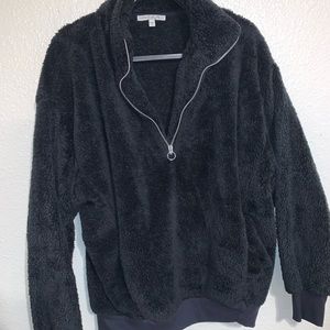 Cozy Sweater Express Sherpa Quarter ZIP Sweatshirt